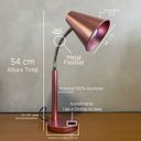 Ver imagem 2 de Abajur Luminária de Mesa Flexível Inclinado com Interruptor de Alumínio Bivolt