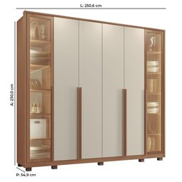 Guarda-Roupas Casal Salvatore 100% MDF Tuboarte 6 Portas e 6 Gavetas - 2