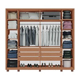 Guarda-Roupas Casal Salvatore 100% MDF Tuboarte 6 Portas e 6 Gavetas - 3