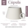 Cúpula Abajur Luminária de Tecido Algodão Soquete Nacional Ref 33 Bege - 2