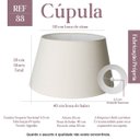 Ver imagem 2 de Cúpula de Abajur 23x30x40cm Tecido Algodão Soquete Nacional Ref 33