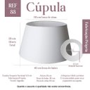 Ver imagem 2 de Cúpula de Abajur 23x30x40cm Tecido Algodão Soquete Nacional Ref 33