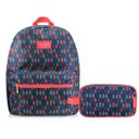 Ver imagem 1 de Kit De Mochila De Costa Com Estojo Escolar Azul E Rosa City