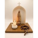 Ver imagem 1 de Capela Cantinho da Oração 24cm MDF + Estrutura 3D | Decoração Religiosa para Casa