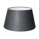 Ver imagem 2 de Cúpula Clássica de Abajur Luminária 23x30x40cm de Tecido Algodão Soquete Nacional Ref 33 Preto