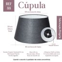 Ver imagem 2 de Cúpula de Abajur 23x30x40cm Tecido Algodão Soquete Nacional Ref 33