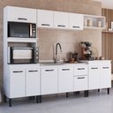 Ver imagem 1 de Armário de Cozinha Laís 11 Portas 1 Gaveta Branco - Pnr Móveis