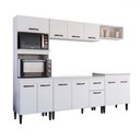 Ver imagem 2 de Armário de Cozinha Laís 11 Portas 1 Gaveta Branco - Pnr Móveis