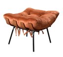 Ver imagem 4 de Poltrona Costela com Puff Cor:Veludo Terracota 400