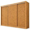 Ver imagem 2 de Guarda Roupa Casal 3 Portas de Correr Ripadas e 6 Gavetas 100% MDF York
