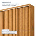 Ver imagem 5 de Guarda Roupa Casal 3 Portas de Correr Ripadas e 6 Gavetas 100% MDF York