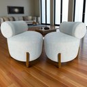 Ver mais imagens de Kit 2 Poltronas Decorativa Mônaco Linho Bege