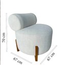 Ver imagem 6 de Kit 2 Poltronas Decorativa Mônaco Linho Bege