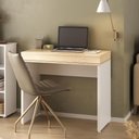 Ver imagem 1 de Escrivaninha Mind Moderno 2 Portas MDP 85cm Carvalho e Branco