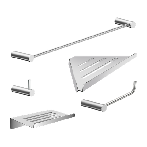 Kit de Acessórios para Banheiro Escovado 5 Peças 2102or Grego Metal