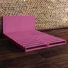 Conjunto de Cama de Pallet e Cabeceira Ninho - Roxo - Casal Padrão - 2