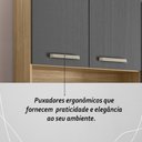 Ver imagem 7 de Armário de Cozinha Compacta Mdf 6 Portas Viena Plus - Freijó/gris