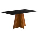 Ver imagem 1 de Mesa de Jantar 6 Lugares Multimóveis Cr50248 Cinamomo/preto