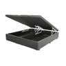 Base Cama Box Baú Bipartido Queen Size Corino Cinza 43x158x198 - 1