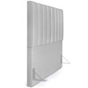Ver imagem 4 de Kit Cabeceira Cama Box Queen 160cm com Calçadeira Baú Dália W01 Linho Cinza - Lyam Decor