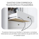 Ver imagem 5 de Guarda Roupa Casal Londres com Nicho e Gaveteiro Milão com Chave Neve - Novo Horizonte