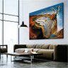 Quadro Decorativo Salvador Dali Relógio Derretendo:90x60 cm/PRETA - 1