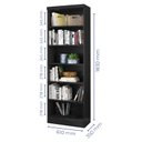 Ver imagem 2 de Estante para Livros 1404 Preto Fosco - Qmovi