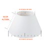 Cúpula para Abajur Tecido Algodão Ref 18 - Cúpula Branca - 2
