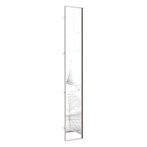 Porta para Closet com Espelho Individual 40cm com Puxador Perfil Champagne Prime Luciane Móveis