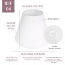 Ver imagem 1 de Cúpula Clássica de Abajur ou Luminária 11x14x8cm de Algodão Soquete Nacional Ref 04