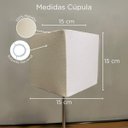 Ver imagem 2 de Cúpula Clássica de Abajur Luminária 15x15x15cm de Tecido Algodão Soquete Nacional Ref 47