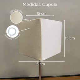 Cúpula Clássica de Abajur Luminária 15x15x15cm de Tecido Algodão Soquete Nacional Ref 47 - 2