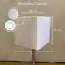 Cúpula Clássica de Abajur ou Luminária 15x15x15cm Tecido Algodão Soquete Nacional Ref 47 - 3