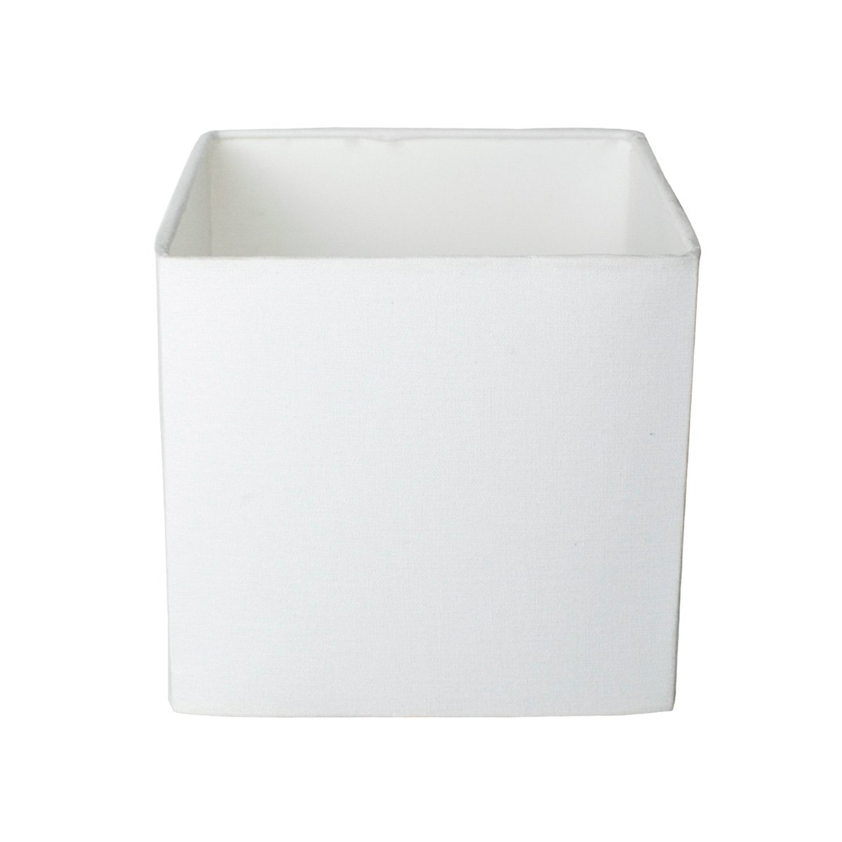 Cúpula Quadrada Branco Para Abajur Tecido Algodão 16 cm x 17 cm x 17 cm Soquete Nacional 3,5 cm Ref  - 1