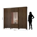 Ver imagem 4 de Roupeiro/Armário/Guarda Roupas/Organizador BEN Com Espelho Central 3 Portas de Correr 4 Gavetas Com 