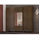 Ver imagem 3 de Roupeiro/Armário/Guarda Roupas/Organizador BEN Com Espelho Central 3 Portas de Correr 4 Gavetas Com 