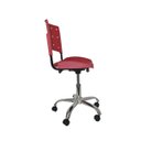 Ver imagem 3 de Cadeira Giratoria Ergoplax Secretaria Cromada - Vermelho