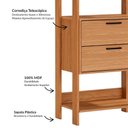Ver imagem 5 de Guarda Roupa Closet 2,20 m com Gavetas Prateleiras e Cabideiro 100% MDF Dalla Costa Cor:Freijó