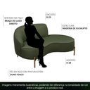 Ver imagem 4 de Sofá Curvo 2 Lugares 150cm Braço Dir. Thommy Pés Ouro Linho Verde - Nexta Casa