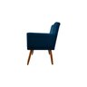 Poltrona Vick em Veludo Pés Palito - Azul Marinho - 3