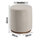 Ver imagem 2 de Puff Redondo Banqueta Decoração Multiuso Assento Móveis Sala - Perse