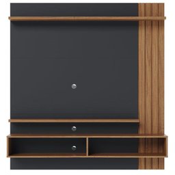 Painel para Tv Home Suspenso Ambiente Juriti 1.5 Noce Milano Preto Acetinado – Colibri - 4