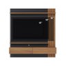 Painel para Tv Home Suspenso Ambiente Juriti 1.5 Noce Milano Preto Acetinado – Colibri - 5