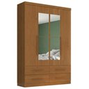 Ver imagem 1 de Guarda Roupa Solteiro 4 Portas com Espelho Mari 154x231 cm Cinamomo Zanz