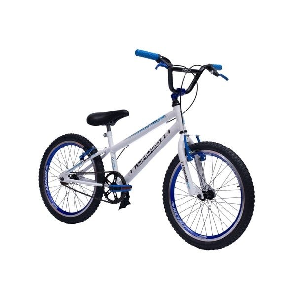 Bicicleta Aro 20 Aero Cross Infantil Bmx Freestyle - Varias Cores - Branco com Azul - 2