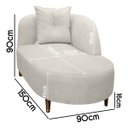 Ver imagem 4 de Banqueta Sofá Recamier Divã Siena Recepção e Clínica Bouclê:bege Claro