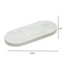 Bandeja Decorativa em Marmore Branco e Cinza - 29,5cm - 3