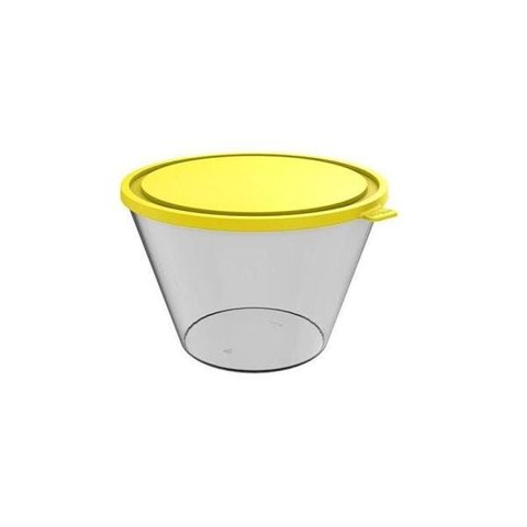 Pote 3,8 Litros com Tampa Amarela Marca Crippa Multiuso