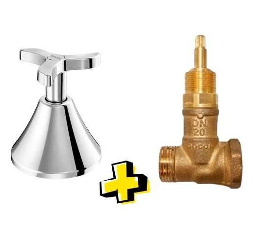 Kit Acabamento Nova Pertutti 1/2 a 1" + Registro Docol - 1