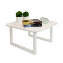 Ver imagem 1 de Mesa De Centro Lateral De Apoio Para Sala Estar Square Branco Laca